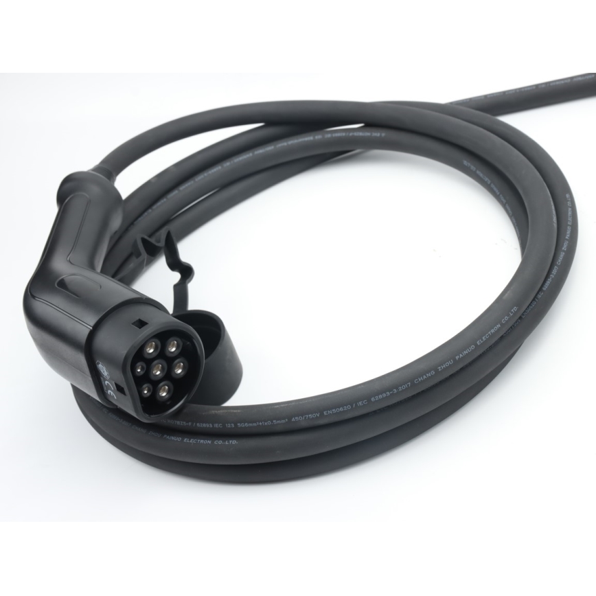 Immax - Estação de Carregamento Portátil para Veículos Elétricos (EV) AC Tipo 2 16 A / 380 V 11 kW + Ficha 230 V 5 m Wi-Fi Tuya