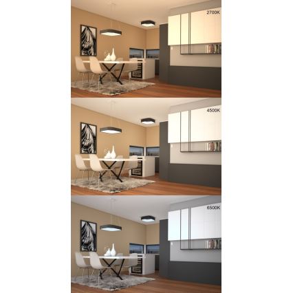 Immax NEO 07035L - Lustre LED regulável em cabo TOPAJA LED/47W/230V Tuya + controlo remoto