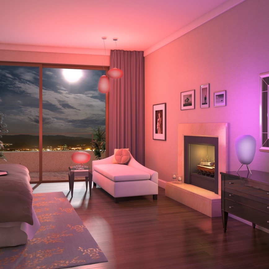Immax NEO 07066L - Lustre LED RGBW regulável COCONO 1xE27/8,5W/100-240V 24 cm Tuya + controlo remoto