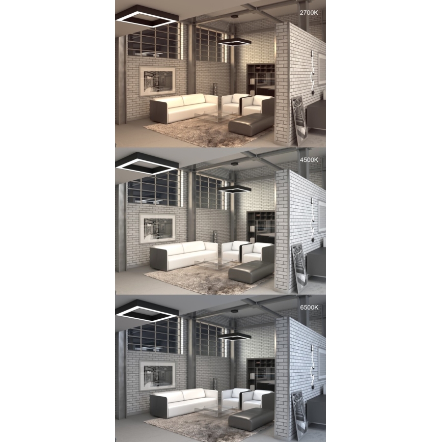 Immax NEO 07071L - Lustre LED regulável em cabo CANTO LED/60W/230V 80x80 cm Tuya + comando à distância