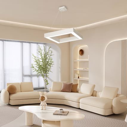 Immax NEO 07071L - Lustre LED regulável em cabo CANTO LED/60W/230V 80x80 cm Tuya + comando à distância
