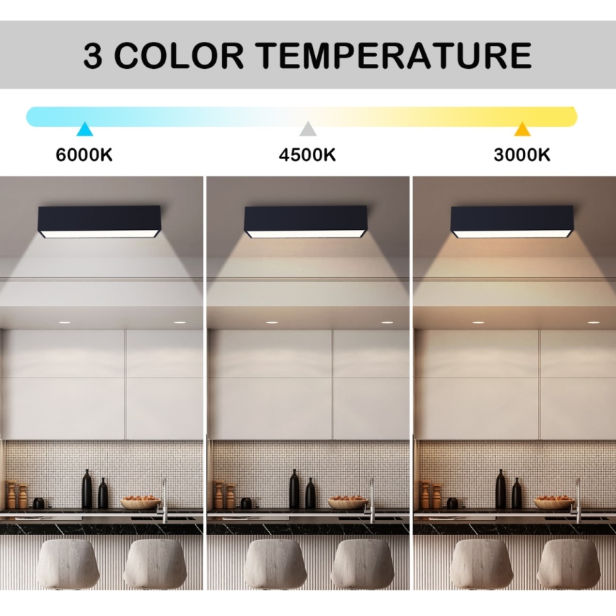 Immax NEO 07074-60 - Iluminação de teto LED com regulação CANTO LED/34W/230V preto Tuya + controlo remoto