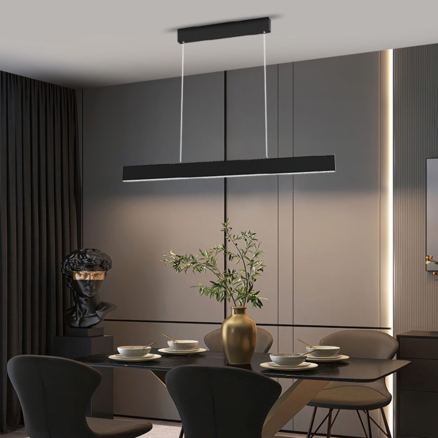 Immax NEO 07076L - Lustre LED dimmerável em cabo preto LISTON LED/18W/230V Tuya + controlo remoto