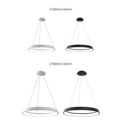 Immax NEO 07080L-80 - Lustre LED regulável em cabo LIMITADO LED/48W/230V 80 cm Tuya + controlo remoto