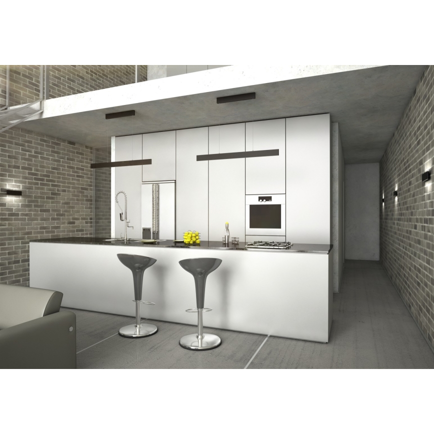 Immax NEO 07086L - Luminária de parede LED dimmerizável LISTON LED/8W/230V preta Tuya + controlo remoto