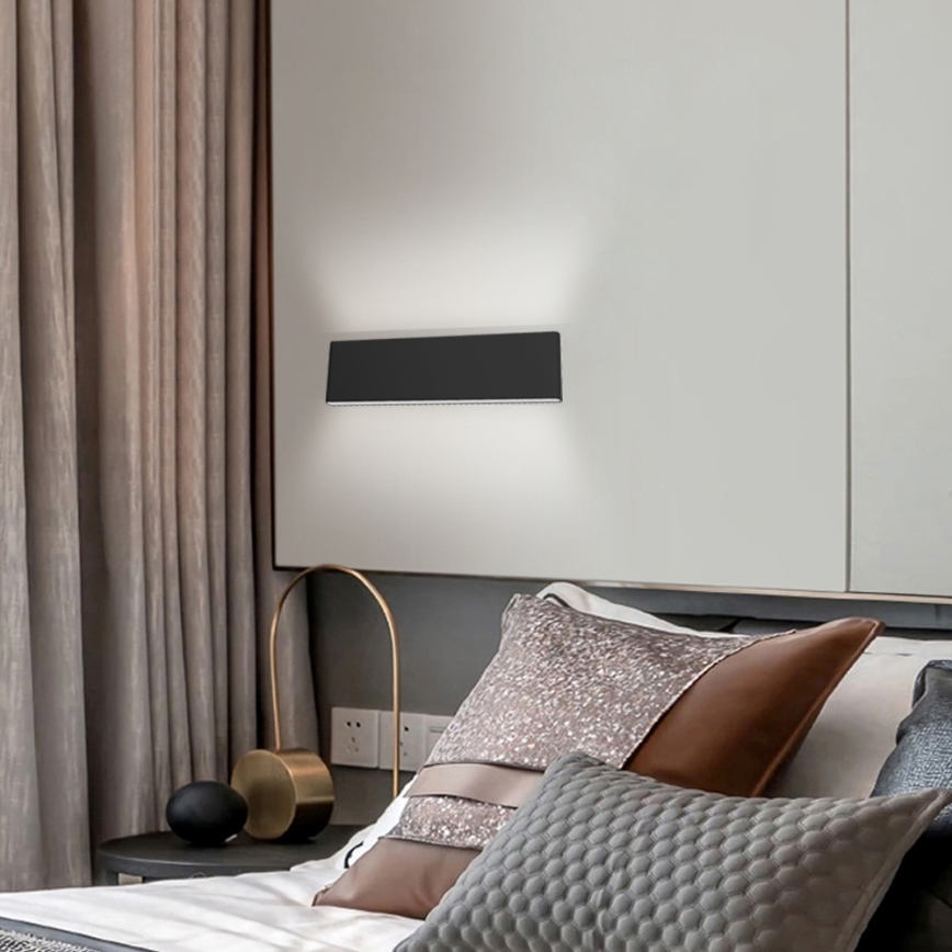 Immax NEO 07086L - Luminária de parede LED dimmerizável LISTON LED/8W/230V preta Tuya + controlo remoto