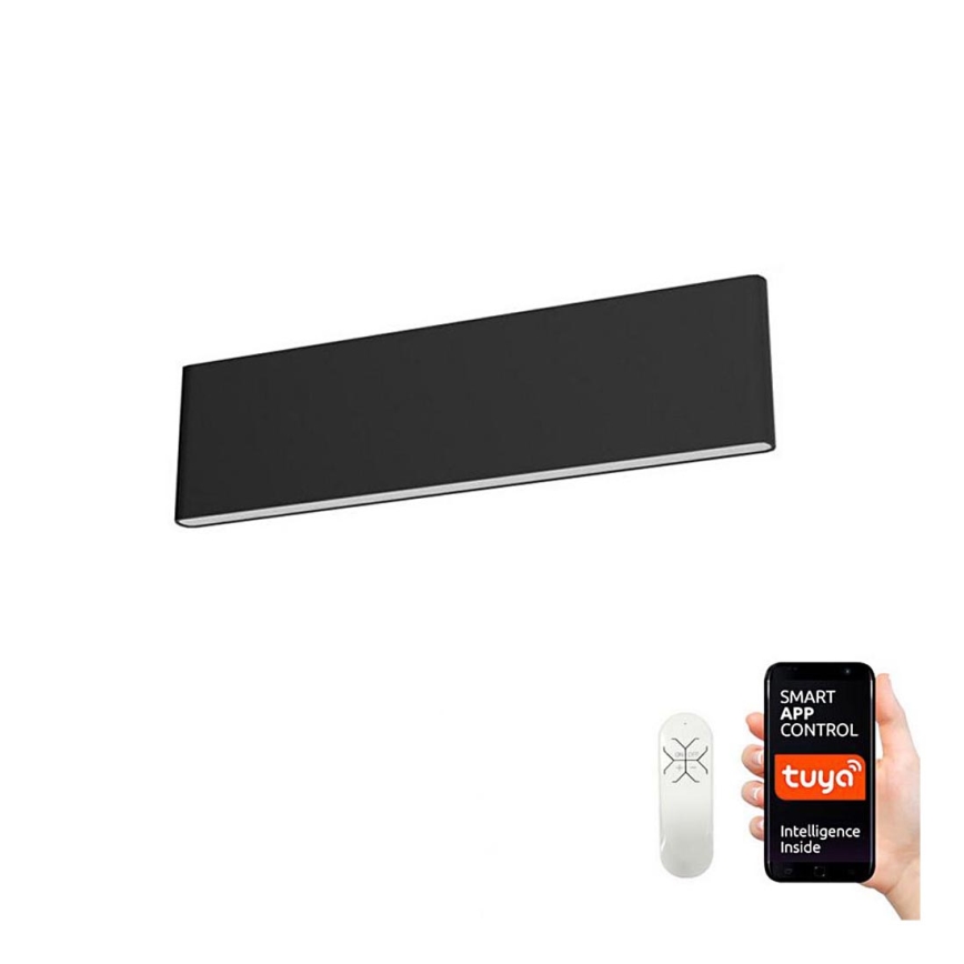 Immax NEO 07086L - Luminária de parede LED dimmerizável LISTON LED/8W/230V preta Tuya + controlo remoto