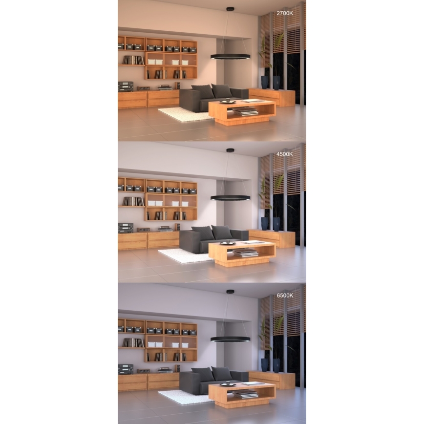 Immax NEO 07091L - Lustre LED regulável em cabo PASTEL LED/52W/230V 60 cm branco Tuya + controlo remoto