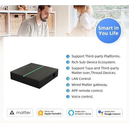 Immax NEO 07117-5 - Ponte Matter Inteligente Zigbee 3.0 230V Tuya Wi-Fi