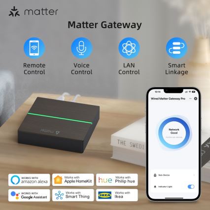 Immax NEO 07117-5 - Ponte Matter Inteligente Zigbee 3.0 230V Tuya Wi-Fi