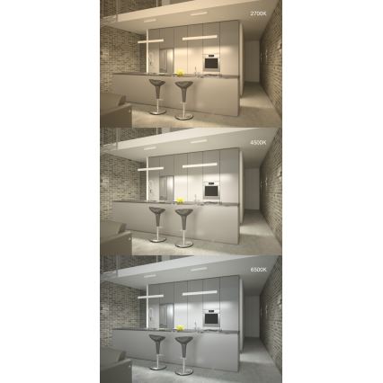 Immax Neo 07128L - LED  Candelabro suspenso com regulação LISTON dourada LED/18W/230V ZigBee + controlo remoto Tuya