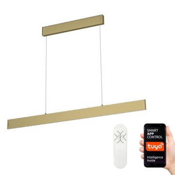 Immax Neo 07128L - LED  Candelabro suspenso com regulação LISTON dourada LED/18W/230V ZigBee + controlo remoto Tuya