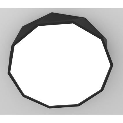 Immax NEO 07130-B60 - LED SMART Iluminação de teto com regulação DIAMANTE preto LED/43W/230V + controlo remoto 60cm Tuya ZigBee