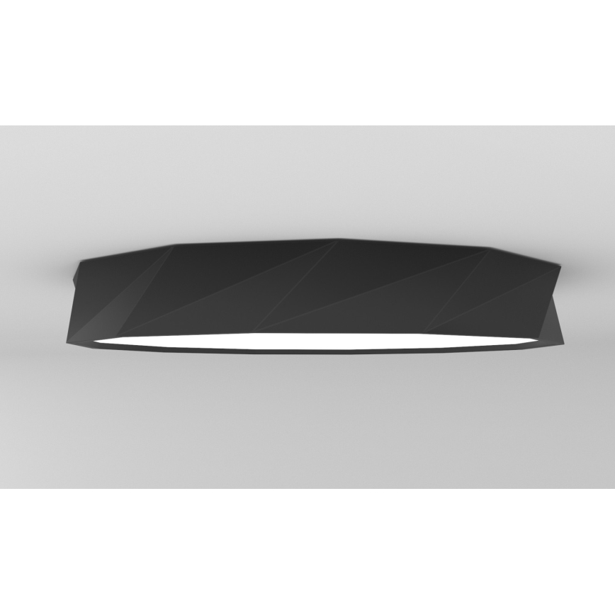 Immax NEO 07130-B80 - LED SMART Iluminação de teto com regulação preto DIAMANTE LED/60W/230V + controlo remoto 80cm Tuya ZigBee