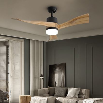 Immax NEO 07136-B - Ventoinha de teto LED SOFISTICADO LED/18W/230V carvalho Wi-Fi Tuya + comando