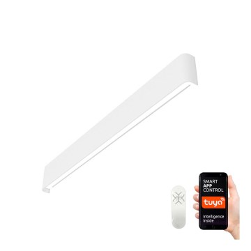 Immax NEO 07137-W - Luminária de parede LED SMART regulável LINEA branca LED/40W/230V + controlo remoto 76 cm Tuya ZigBee