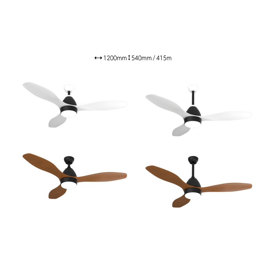 Immax NEO 07141-B - Ventilador de teto LED NEO LITE FRESCO LED/18W/230V Tuya Wi-Fi preto/marrom + controlo remoto