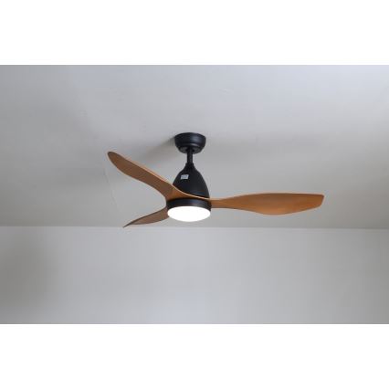 Immax NEO 07141-B - Ventilador de teto LED NEO LITE FRESCO LED/18W/230V Tuya Wi-Fi preto/marrom + controlo remoto