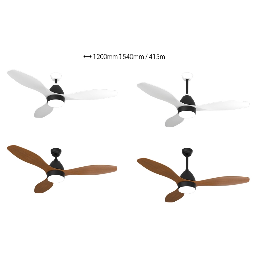 Immax NEO 07141-B - Ventilador de teto LED NEO LITE FRESCO LED/18W/230V Tuya Wi-Fi preto/marrom + controlo remoto