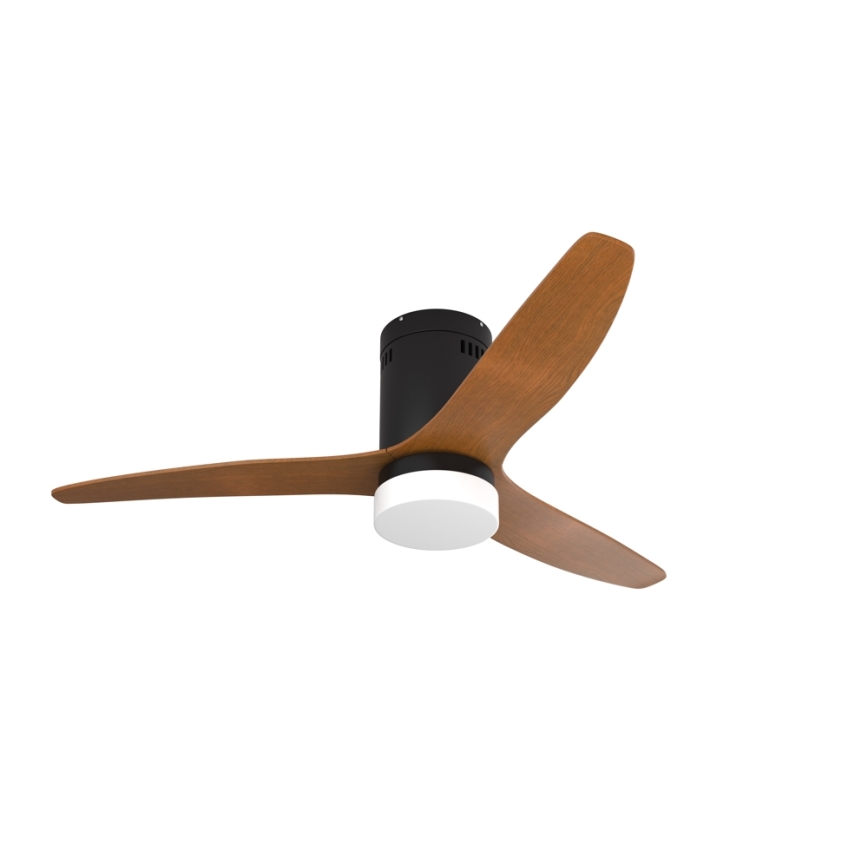 Immax NEO 07142-B - Ventilador de teto LED NEO LITE VENTO LED/18W/230V Tuya Wi-Fi preto/madeira + comando à distância