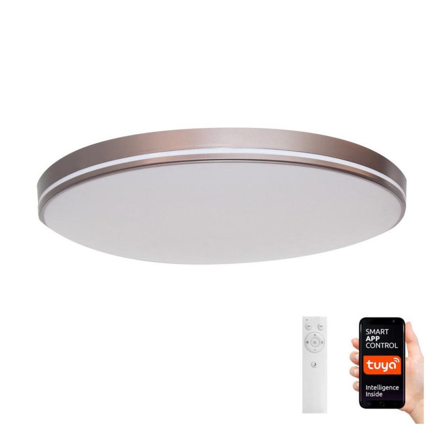 Immax NEO 07150-C40 - Iluminação de teto LED com regulação NEO LITE AREAS LED/24W/230V Tuya Wi-Fi castanha + controlo remoto