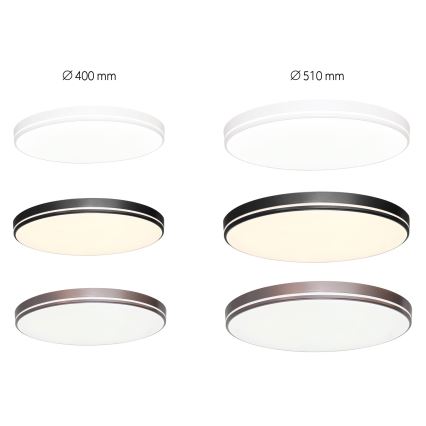 Immax NEO 07150-C51 - Iluminação de teto LED com regulação NEO LITE AREAS LED/48W/230V Tuya Wi-Fi castanha + controlo remoto