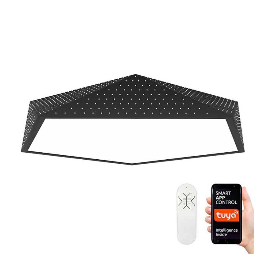 Immax NEO 07151-B80 - Iluminação de teto LED com regulação BRILIANT LED/56W/230V Wi-Fi Tuya preta + controlo remoto