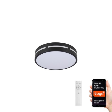 Immax NEO 07152-B30 - Iluminação de teto LED com regulação NEO LITE PERFECTO LED/24W/230V Wi-Fi Tuya preto + controlo remoto