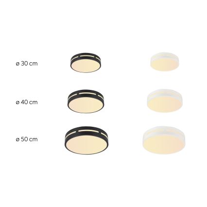 Immax NEO 07152-B30 - Iluminação de teto LED com regulação NEO LITE PERFECTO LED/24W/230V Wi-Fi Tuya preto + controlo remoto