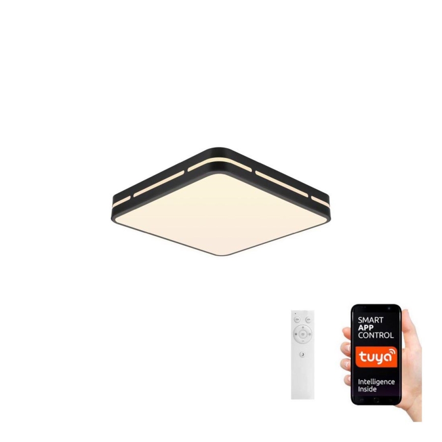 Immax NEO 07154-B30 - Luminária de teto LED dimmerizável NEO LITE PERFECTO LED/24W/230V Wi-Fi Tuya preta + controlo remoto
