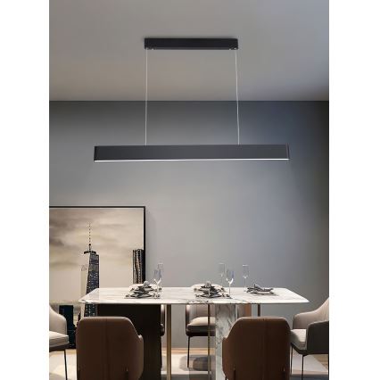 Immax NEO 07157-B120X - LED RGB+CCT Candelabro suspenso com regulação MILANO LED/40W/230V Tuya preto