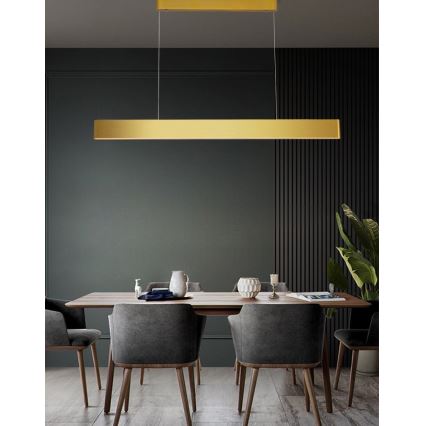 Immax NEO 07157-G120X - LED RGB+CCTW Candelabro suspenso com regulação MILANO LED/40W/230V Tuya dourada