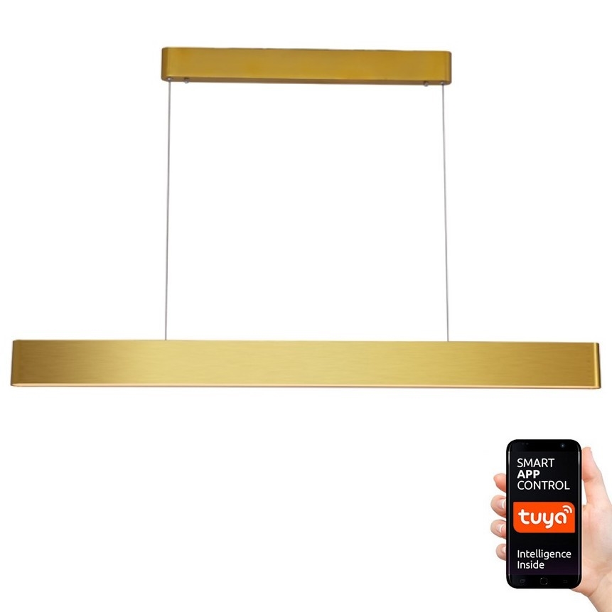 Immax NEO 07157-G120X - LED RGB+CCTW Candelabro suspenso com regulação MILANO LED/40W/230V Tuya dourada