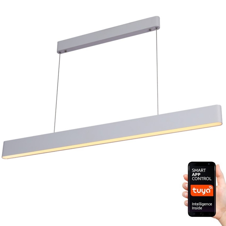 Immax NEO 07157-W120X - LED RGB+CCT Candelabro suspenso com regulação MILANO LED/40W/230V Tuya branco