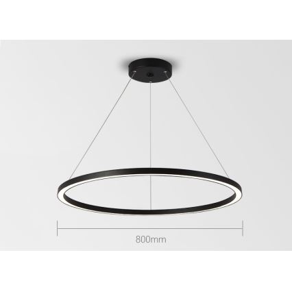 Immax NEO 07158-B80 - Candelabro suspenso LED com regulação FINO LED/60W/230V Tuya black + controlo remoto