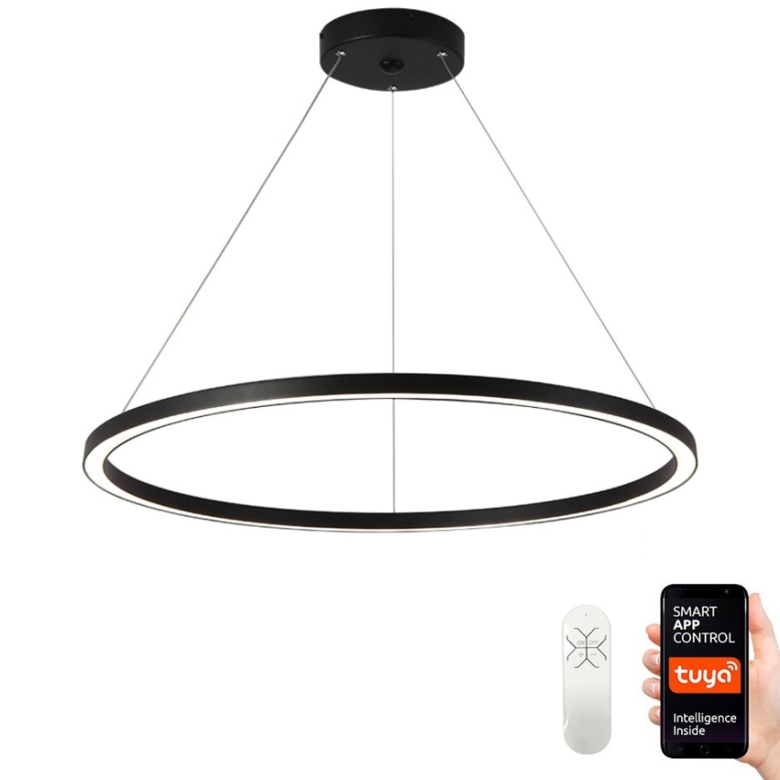 Immax NEO 07158-B80 - Candelabro suspenso LED com regulação FINO LED/60W/230V Tuya black + controlo remoto