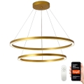 Immax NEO 07159-G80-60 - Candelabro suspenso LED com regulação FINO LED/93W/230V Tuya dourado + controlo remoto