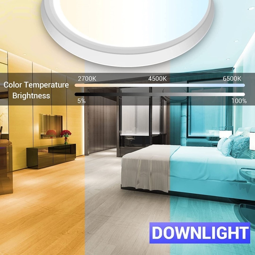 Immax NEO 07164-40 - Luminária de teto LED RGB+CCT regulável NEO LITE TUDO LED/50W/230V Wi-Fi Tuya + controlo remoto