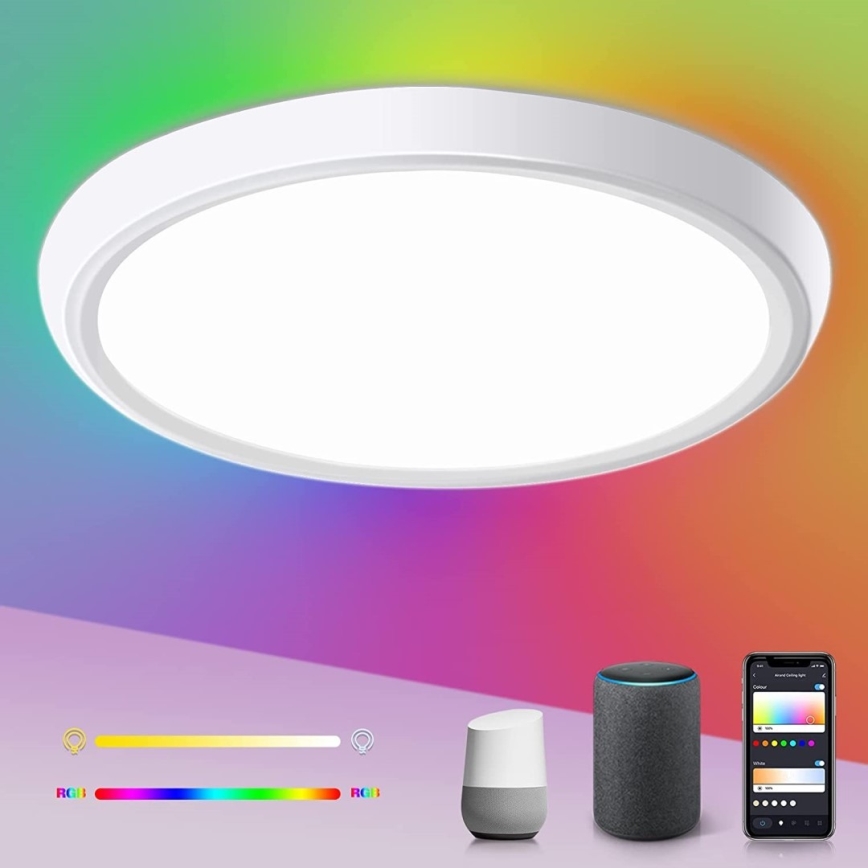 Immax NEO 07164-40 - Luminária de teto LED RGB+CCT regulável NEO LITE TUDO LED/50W/230V Wi-Fi Tuya + controlo remoto