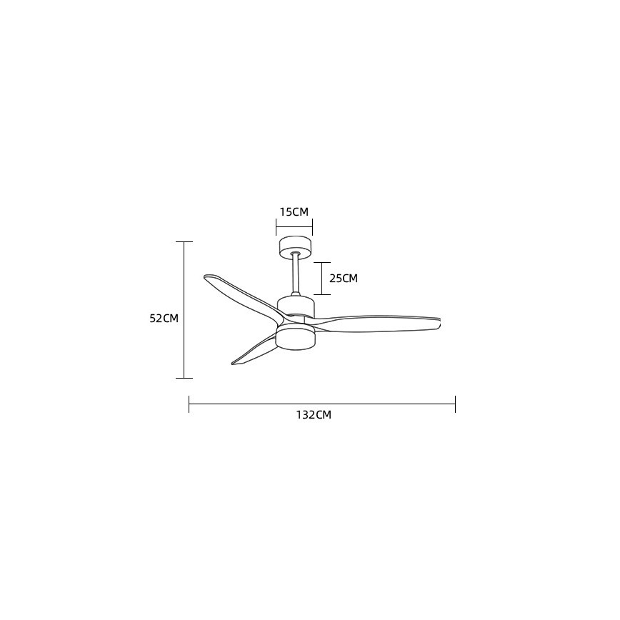 Immax NEO 07165-S - Ventilador de teto LED ELEGANTE LED/18W/230V carvalho Wi-Fi Tuya + controlo remoto