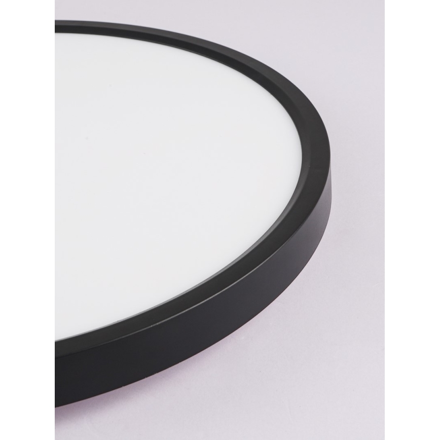 Immax NEO 07166-B40 - Luminária de teto LED RGB+CCT regulável NEO LITE TUDO LED/50W/230V Wi-Fi Tuya preta + controlo remoto