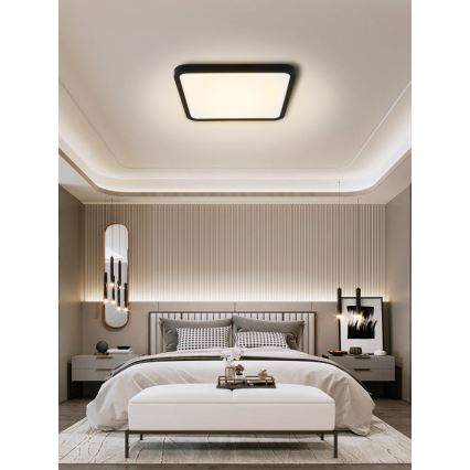 Immax NEO 07167-B40 - Luminária de teto LED RGB+CCT regulável NEO LITE TUDO LED/50W/230V Wi-Fi Tuya preta + controlo remoto