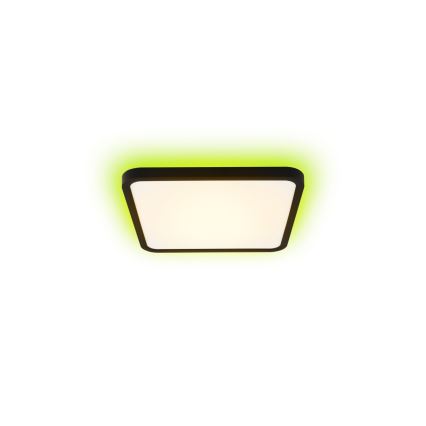 Immax NEO 07167-B40 - Luminária de teto LED RGB+CCT regulável NEO LITE TUDO LED/50W/230V Wi-Fi Tuya preta + controlo remoto