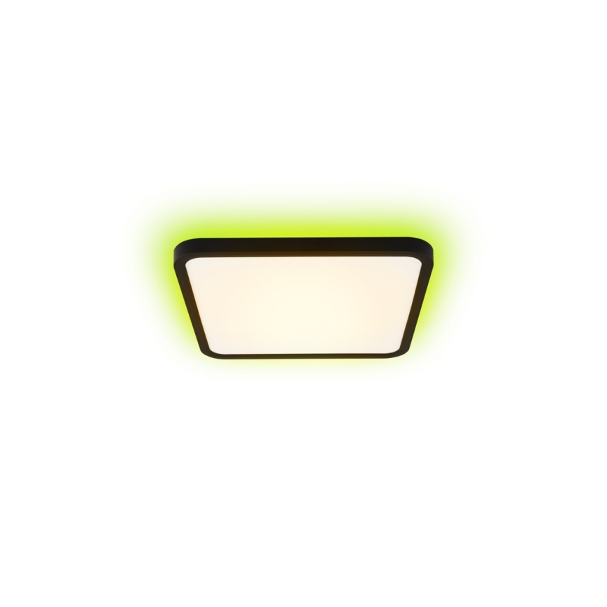 Immax NEO 07167-B40 - Luminária de teto LED RGB+CCT regulável NEO LITE TUDO LED/50W/230V Wi-Fi Tuya preta + controlo remoto