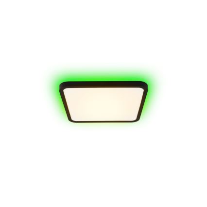 Immax NEO 07167-B40 - Luminária de teto LED RGB+CCT regulável NEO LITE TUDO LED/50W/230V Wi-Fi Tuya preta + controlo remoto