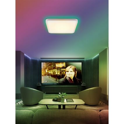 Immax NEO 07168-W40 - LED RGB+CCT Iluminação de teto com regulação NEO LITE TUDO LED/50W/230V Wi-Fi Tuya branco + comando