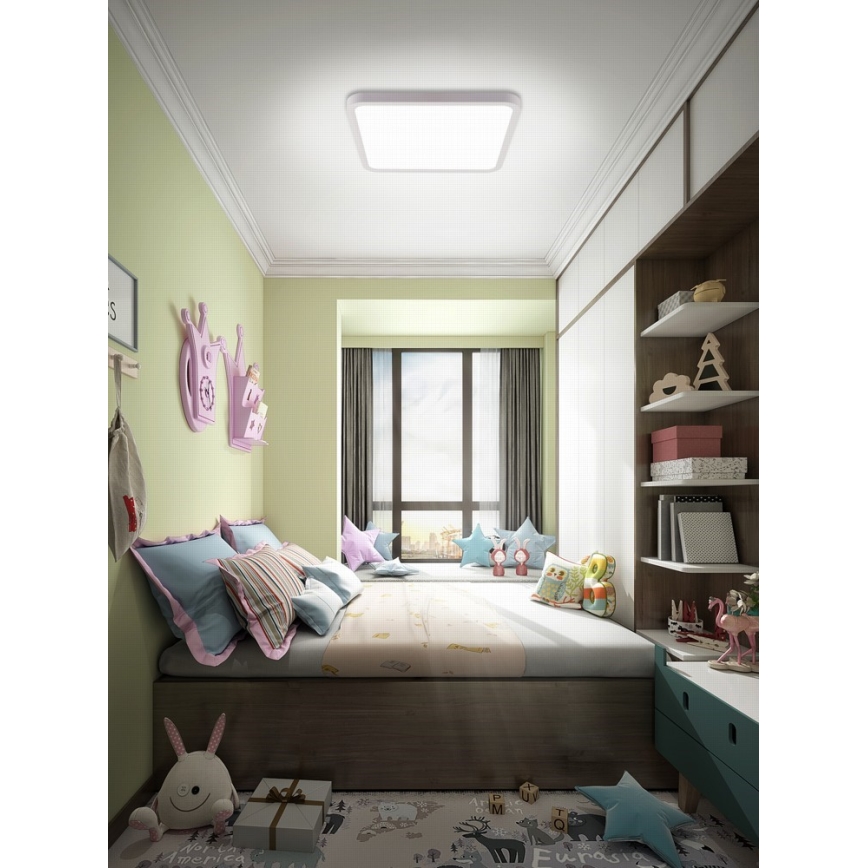 Immax NEO 07168-W40 - LED RGB+CCT Iluminação de teto com regulação NEO LITE TUDO LED/50W/230V Wi-Fi Tuya branco + comando