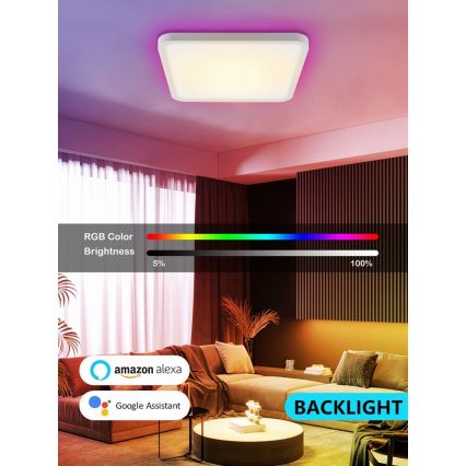 Immax NEO 07168-W40 - LED RGB+CCT Iluminação de teto com regulação NEO LITE TUDO LED/50W/230V Wi-Fi Tuya branco + comando