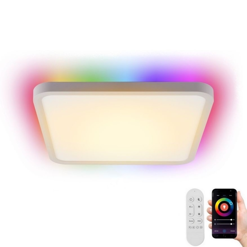 Immax NEO 07168-W40 - LED RGB+CCT Iluminação de teto com regulação NEO LITE TUDO LED/50W/230V Wi-Fi Tuya branco + comando