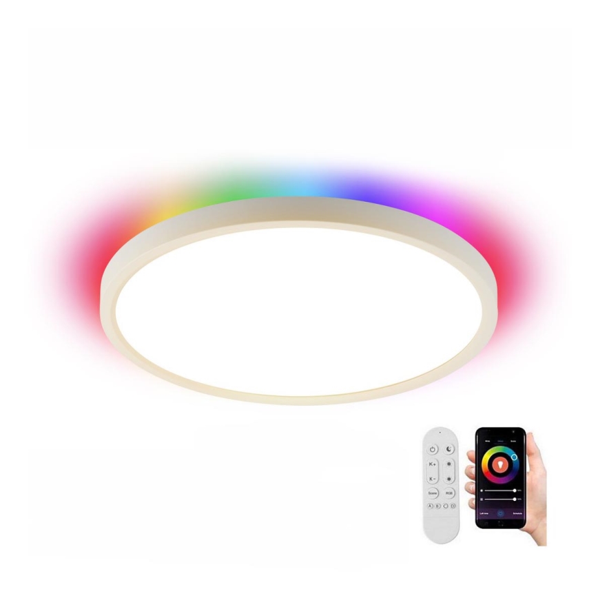 Immax NEO 07169-W60 - Iluminação de teto LED RGB+CCT com regulação NEO LITE TUDO 65W/230V 2700-6500K Wi-Fi Tuya + comando branco